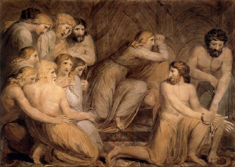 William Blake Joseflasst Simeon tie up china oil painting image